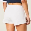 Mini-shorts i fleece med striper på siden