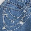 Mini-skjørt i denim med broderi i mediumvask