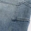 Mørkvaskede baggy denimshorts