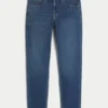 Mørkvasket atletisk skinny jeans