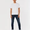 Mørkvasket atletisk skinny jeans