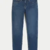 Mørkvasket atletisk skinny jeans