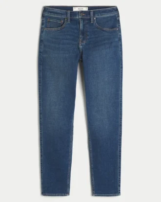 Mørkvasket atletisk skinny jeans