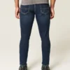 Mørkvasket atletisk skinny jeans