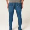Mørkvasket atletisk skinny jeans