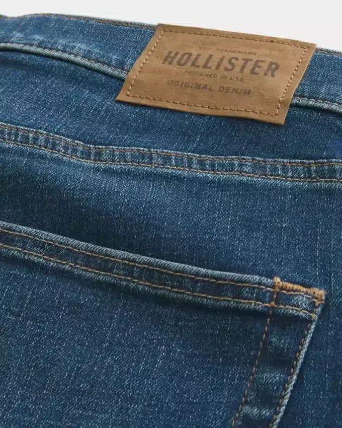 Mørkvasket atletisk skinny jeans