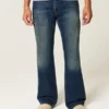 Mørkvasket, avslappet bootcut-jeans