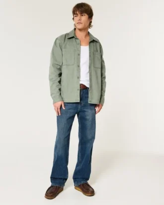 Mørkvasket baggy jeans