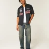 Mørkvasket baggy jeans