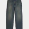 Mørkvasket baggy jeans
