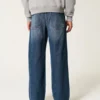 Mørkvasket logo-broderi Superbaggy jeans