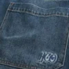 Mørkvasket logo-broderi Superbaggy jeans
