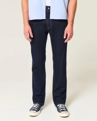 Mørkvasket rett jeans