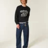 Mørkvasket skaterbaggyjeans