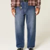 Mørkvasket skaterbaggyjeans