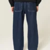 Mørkvasket skaterbaggyjeans