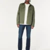 Mørkvasket slim straight jeans
