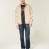 Mørkvasket slim straight jeans