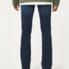 Mørkvasket slim straight jeans