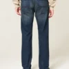 Mørkvasket slim straight jeans