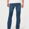 Mørkvasket slim straight jeans
