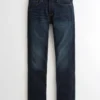 Mørkvasket slim straight jeans