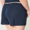 Myke shorts med sidebånd i linblanding