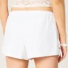 Myke shorts med sidebånd i linblanding