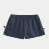Myke shorts med sidebånd i linblanding