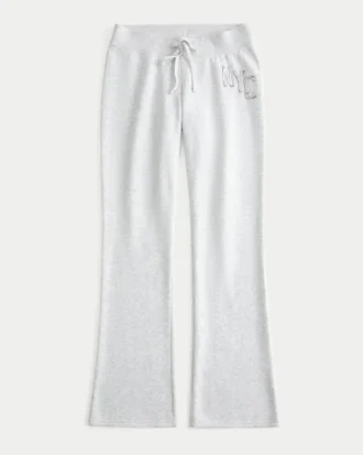 NYC grafisk bootcut-joggebukse
