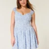 Off-the-Shoulder asymmetrisk minikjole