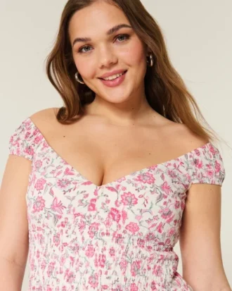 Off-the-Shoulder asymmetrisk minikjole