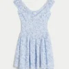Off-the-Shoulder asymmetrisk minikjole