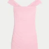 Off-the-shoulder bodycon-kjole i mesh