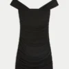 Off-the-shoulder bodycon-kjole i mesh