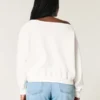Off-the-shoulder-genser med grafisk trykk fra Indiana University
