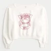 Off-the-shoulder-genser med grafisk trykk fra Indiana University