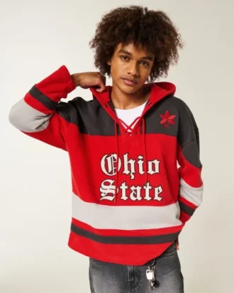 Ohio State University Buckeyes grafisk hockey-jersey-hettegenser