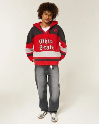 Ohio State University Buckeyes grafisk hockey-jersey-hettegenser