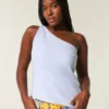 One-shoulder-top i linblanding