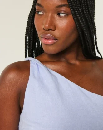 One-shoulder-top i linblanding
