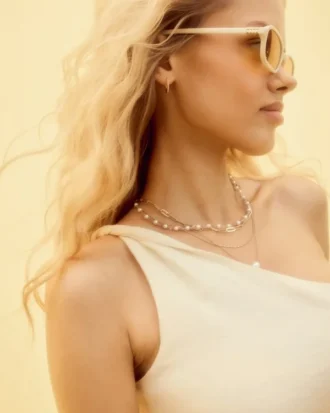 One-shoulder-top i linblanding