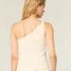 One-shoulder-top i linblanding