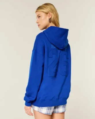 Oversized Class of ’26 grafisk hettegenser