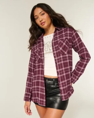 Oversized flanellskjorte
