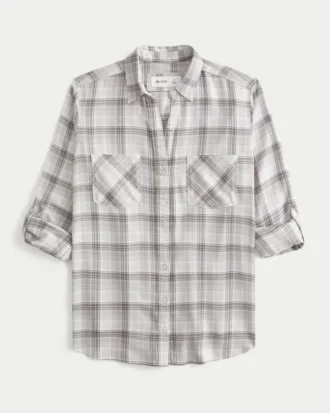 Oversized flanellskjorte