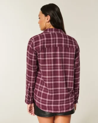 Oversized flanellskjorte