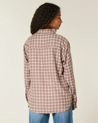 Oversized flanellskjorte