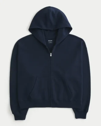 Oversized hettegenser med glidelås