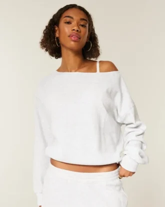 Oversized off-the-shoulder-genser Oversized off-the-shoulder-genser